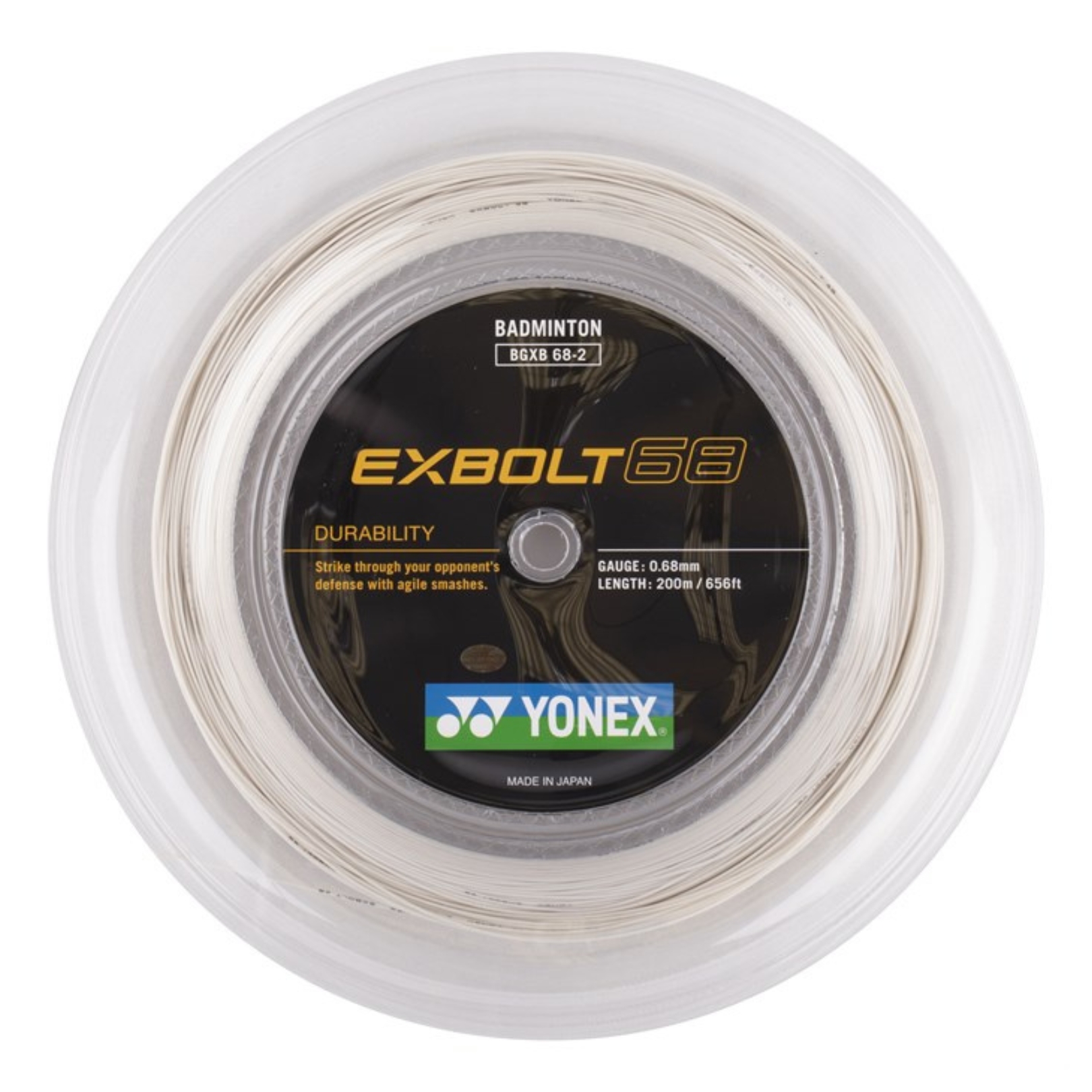 Yonex Exbolt 68 Hvid 200m Snøre