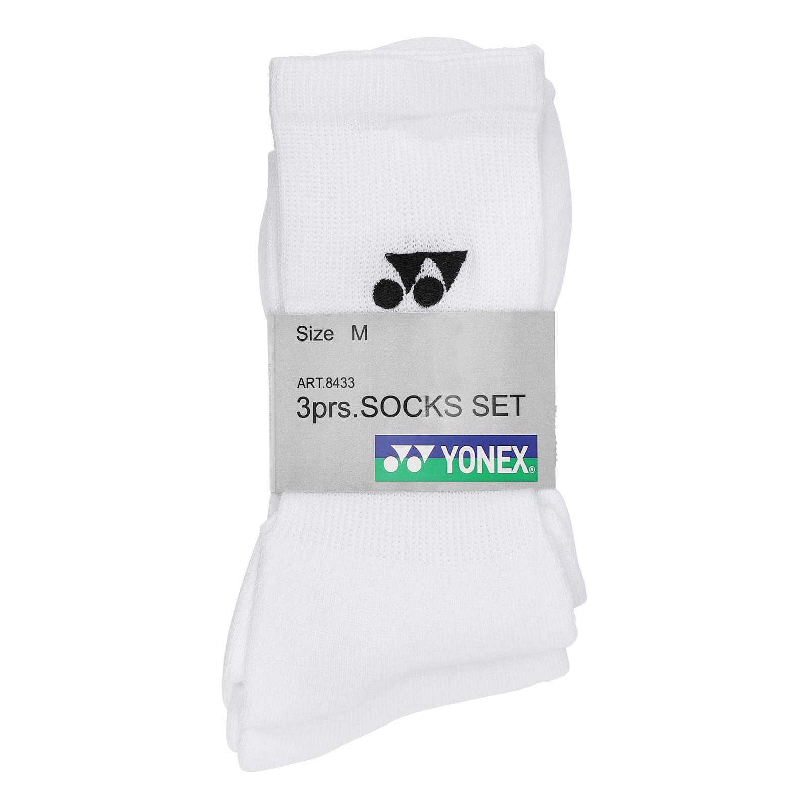 Yonex Performance Strømper 8433 3-Pak Hvid