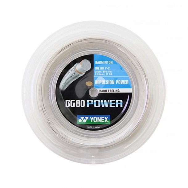 Yonex BG 80 Power Snøre Hvid 200m