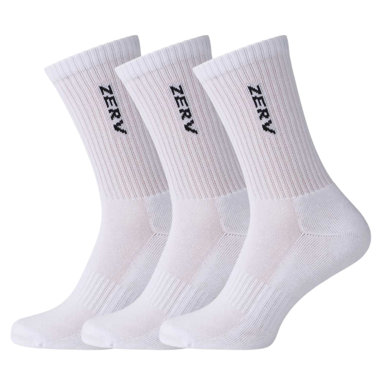 Zerv Performance Socks Long 3 Pack White