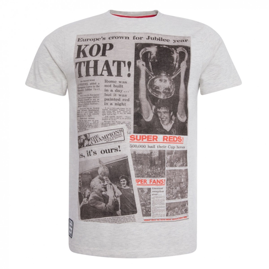 Liverpool Mens Ecru Marl Kop That Tee Xl