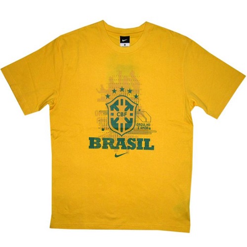 Brazil T Shirt World Cup 2010   Yellow   Youth Ym