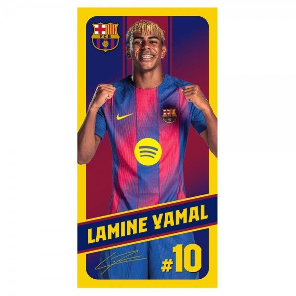 Fc Barcelona Towel   Lamine Yamal 10 One Size