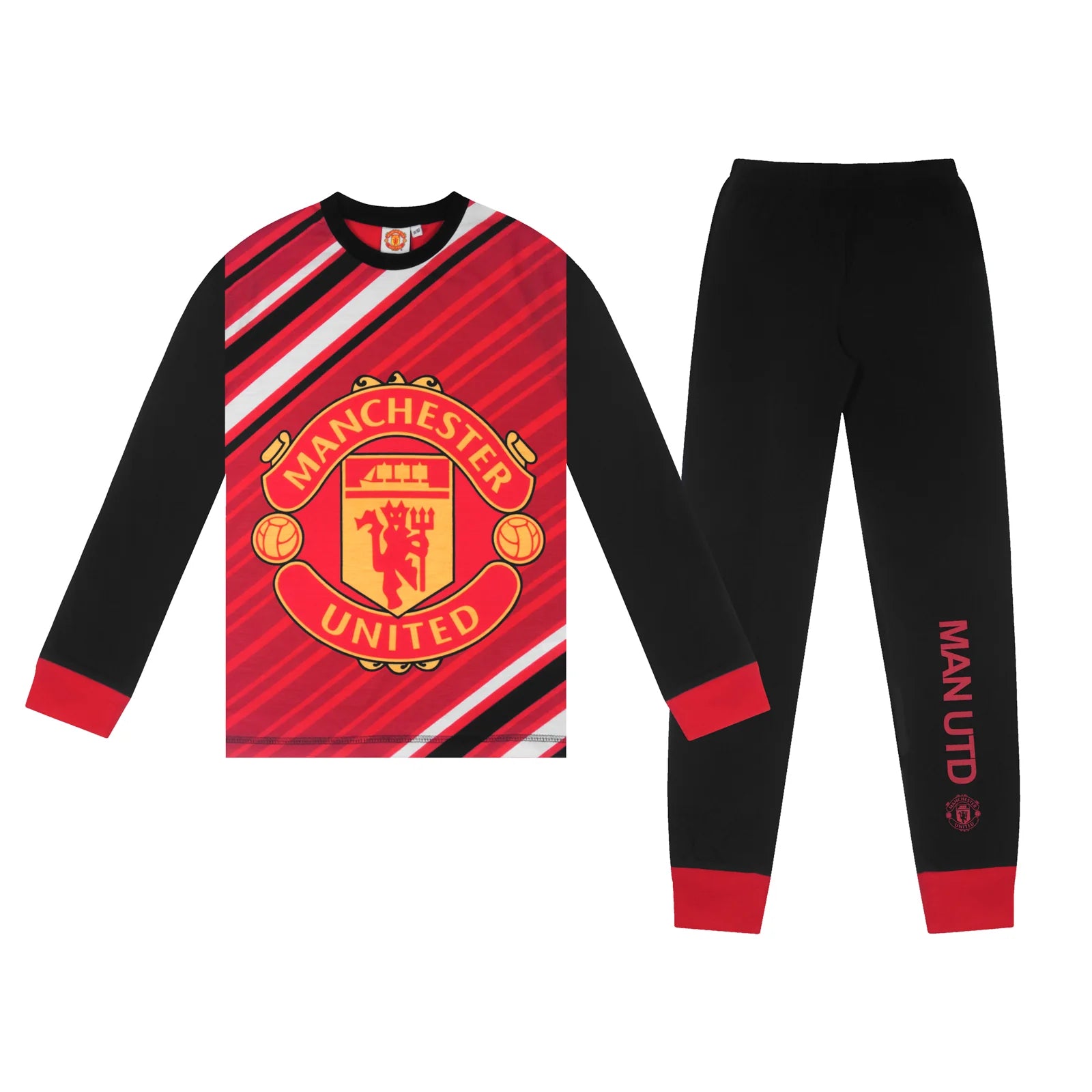 Manchester United Fc Børne Pyjamas  Lang Model   3 4 år