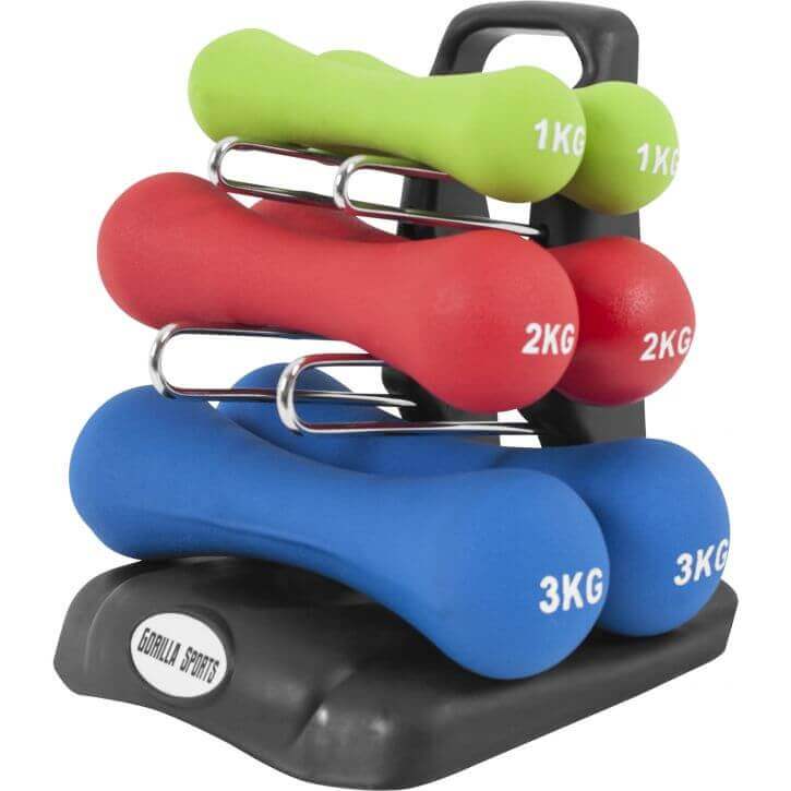 Håndvægtsæt  Med Flot Holder