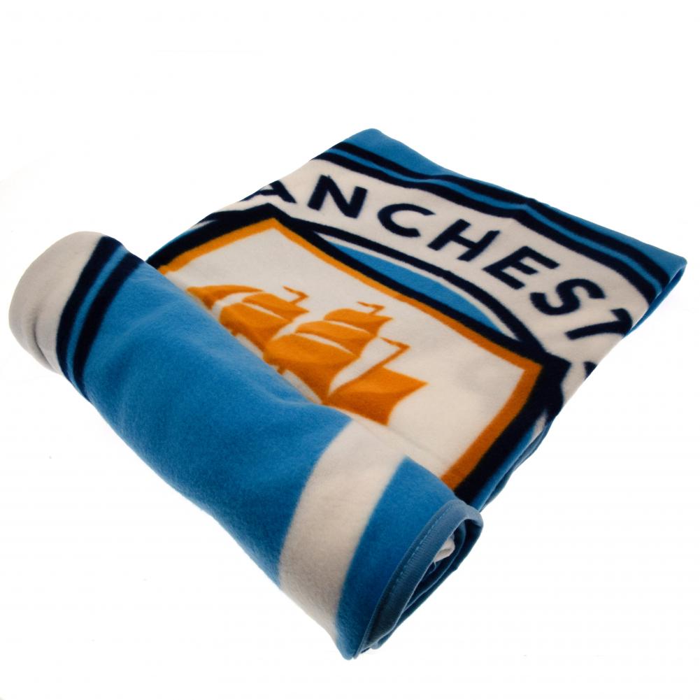 Manchester City Fc Fleece Tæppe   125 Cm X 150 Cm