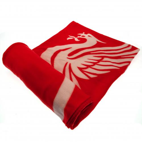 Liverpool Fc Fleece Tæppe   Rød