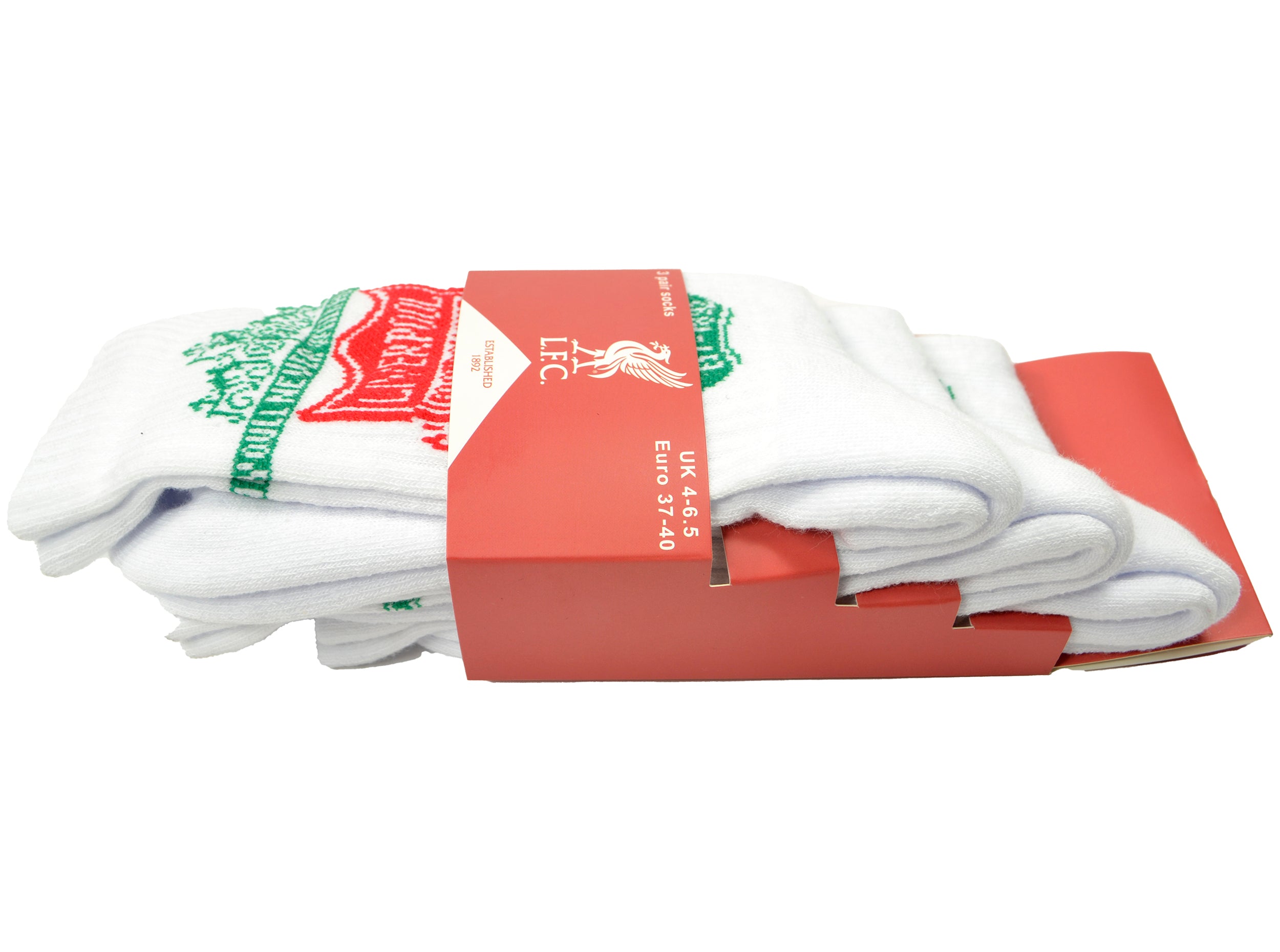 Liverpool Fc Liverpool Fc Sports Sokker  3 Pak  Hvid Rød  Uk 811   Eu 4246  Voksen