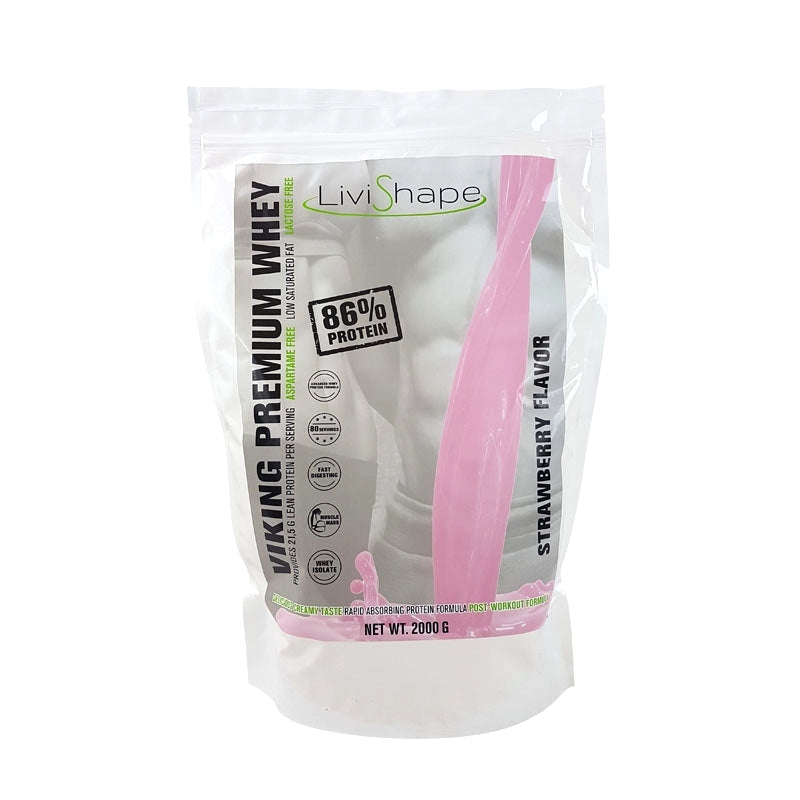 Whey Proteinpulver Med Jordbærsmag    2000 G