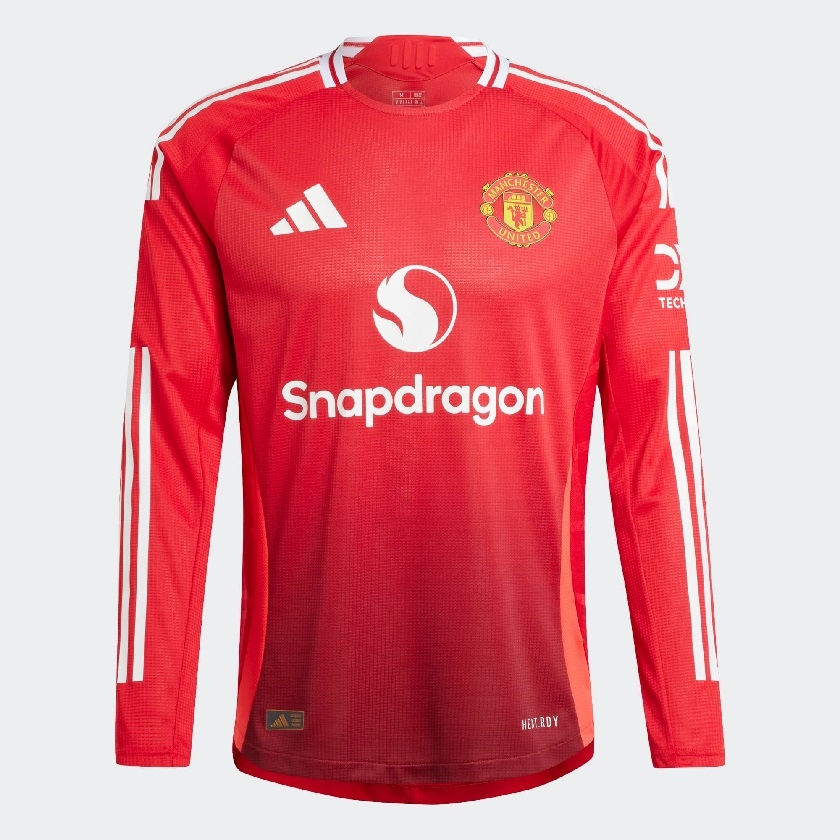 Manchester United Home Jersey L S 2024 25   Authentic M