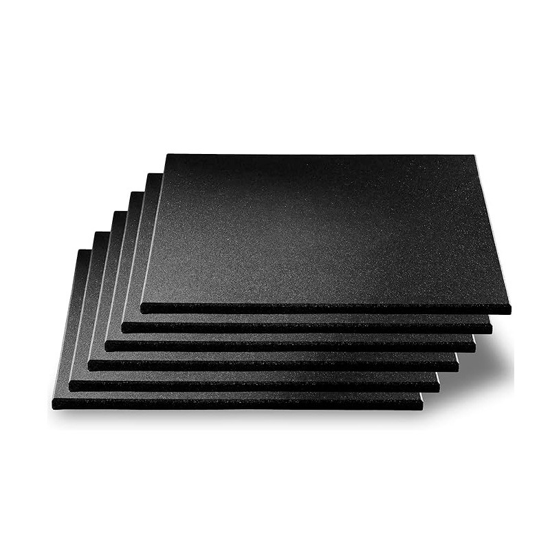 Odin Pro Gummigulv 500x500x10mm Sort  4 Stk  1kvm