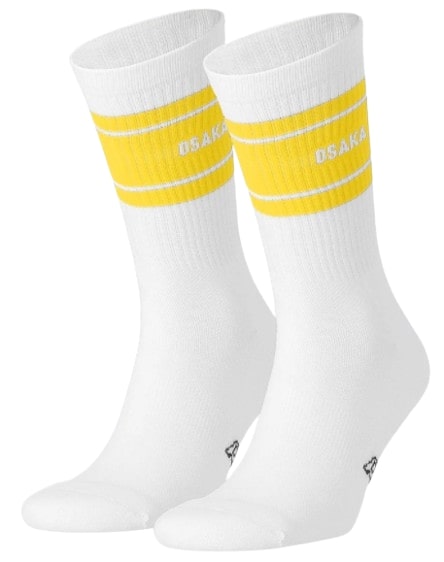 Osaka Strømper 2 Pak  White Yellow    45 47