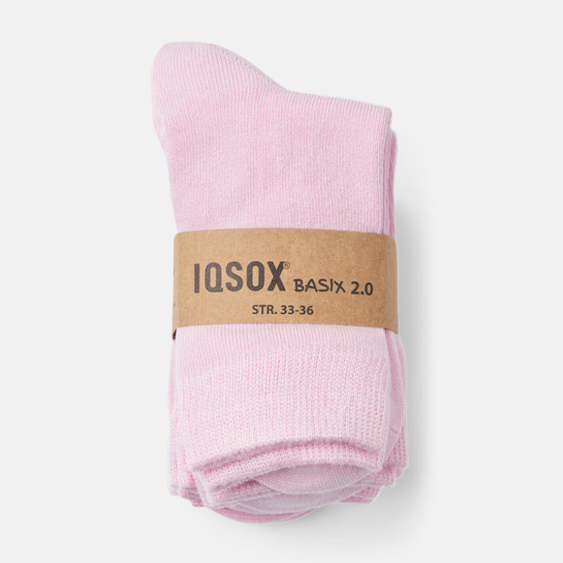 Bambus Børnesokker   Pink  6 Par    Pink Str  29 32