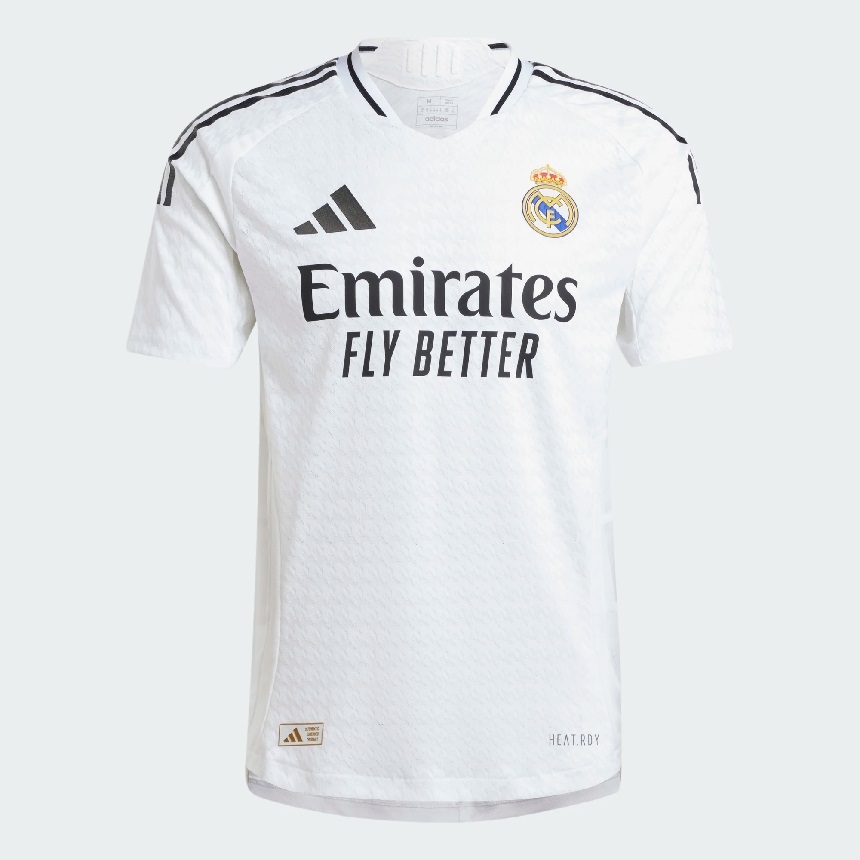 Real Madrid Home Jersey 2024 25   Authentic M