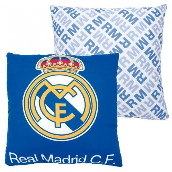 Real Madrid Cushion   Blue Logo One Size