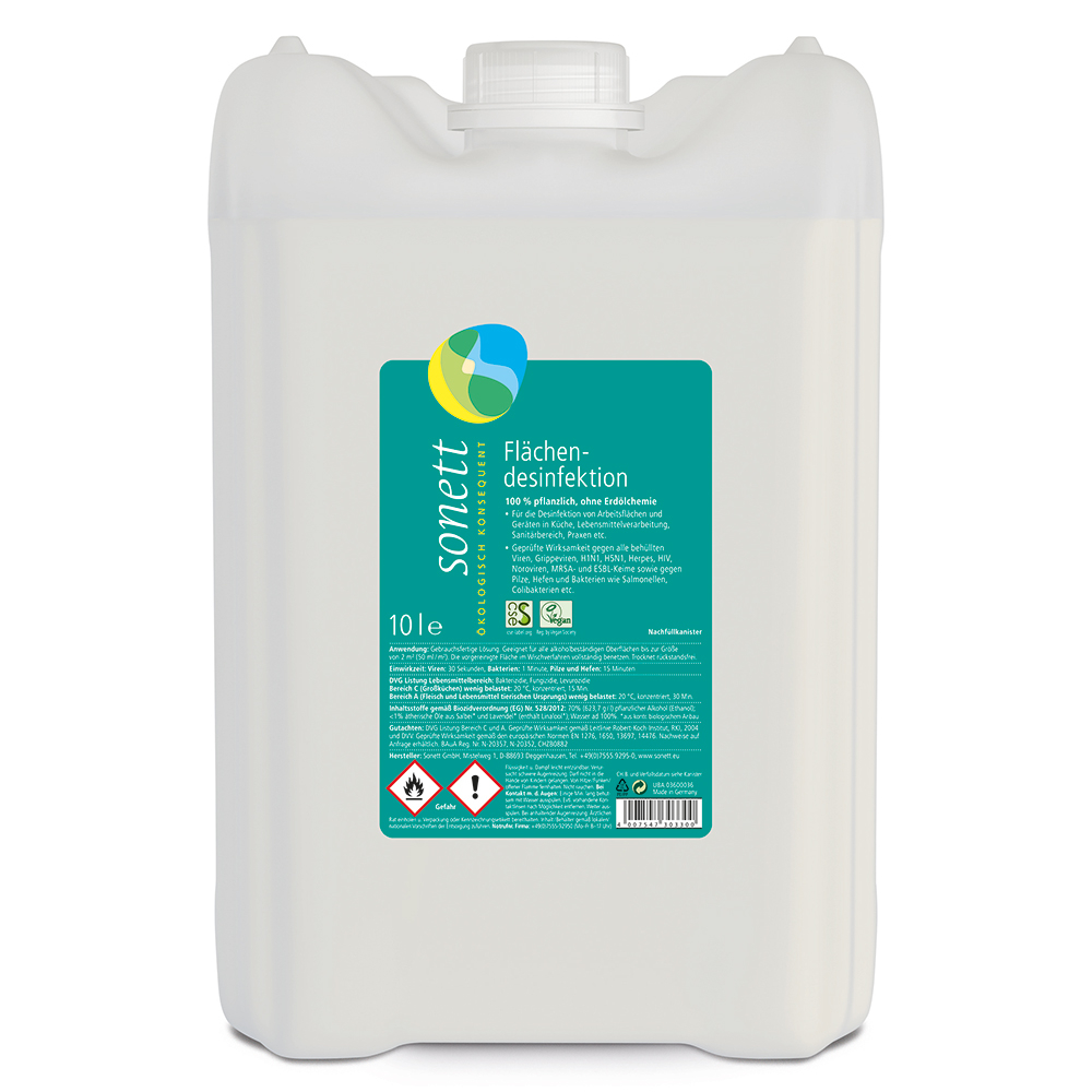 Sonett Desinfektionsmiddel Til Overflader 10 Liter
