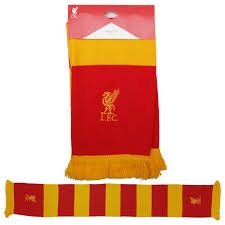 Liverpool Bar Scarf   Red  Gold One Size