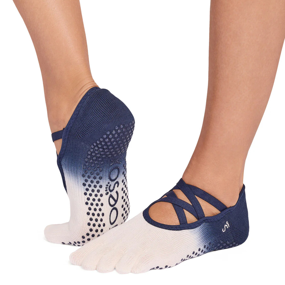 Toesox Fulltoe Elle Grip  Indigo Ombre   S