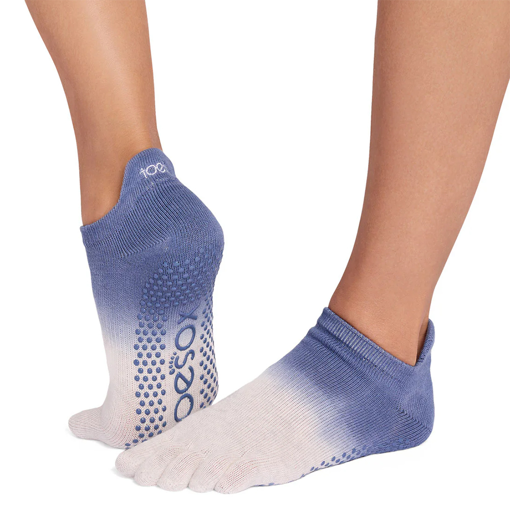 Toesox Fulltoe Lowrise Grip Soft Blue Ombre M
