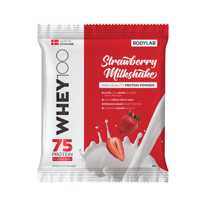Bodylab Sample Whey 100 Jordbær Milkshake  1 X 30 Gram