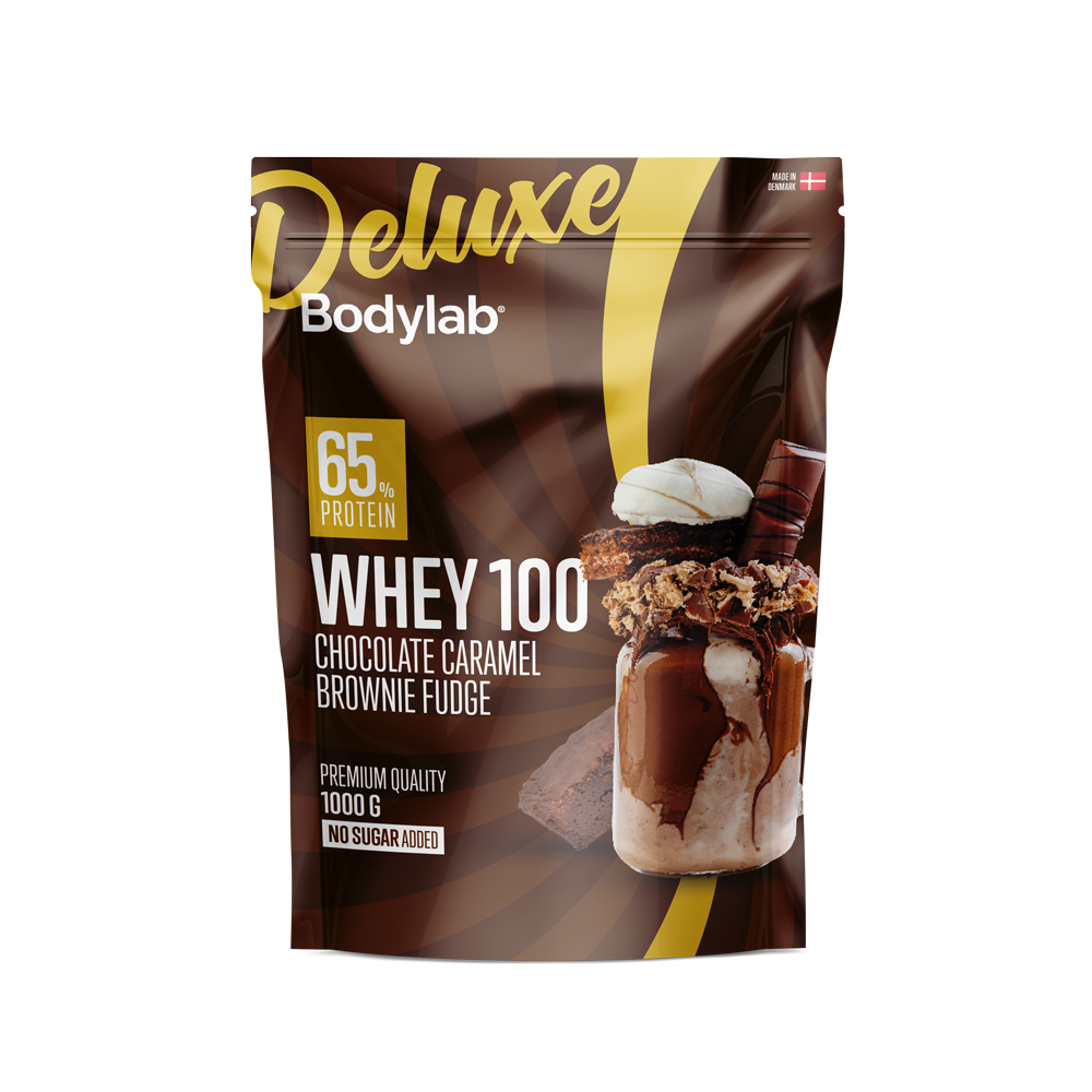 Whey 100 Deluxe  1 Kg    Chocolate Caramel Brownie Fudge