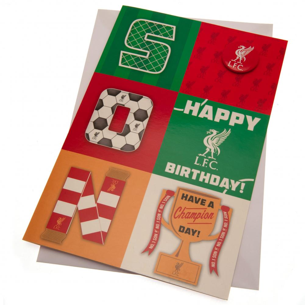 Liverpool Fc Fødselsdagskort Søn